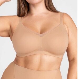 honeylove Seamless Tan Wireless Bra size 1x